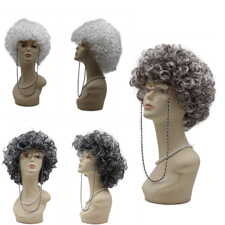 老奶奶装扮假发