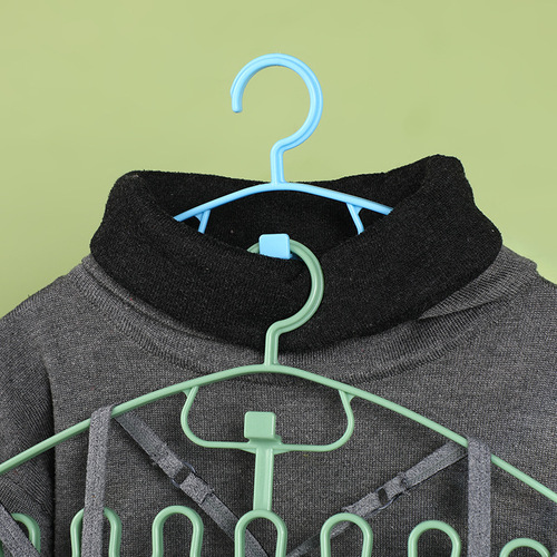 Wavy-shaped clothes hanger for home use, multifunctional wardrobe storage tool, simple underwear tie sling hanger