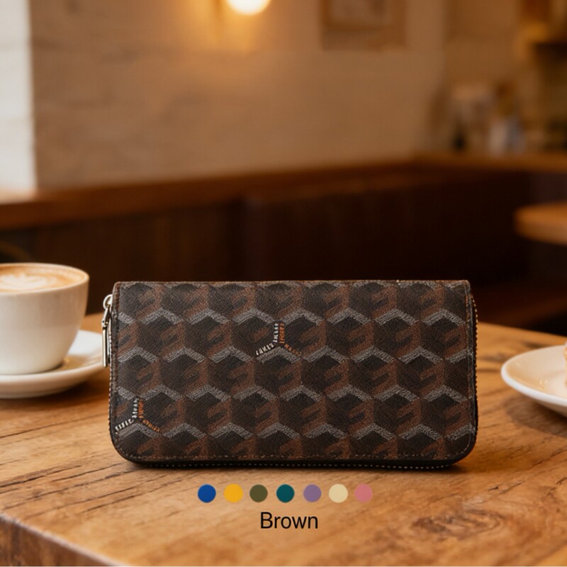 Classic Foreign Trade Style Cross-Border New Dog Tooth Pattern Wallet, Multifunctional Simple Long Wallet for Men and Women with Printed Design Classic Foreign Trade Style Cross-Border New Dog Tooth Pattern Wallet, Multifunctional Simple Long Wallet for Men and Women with Printed Design