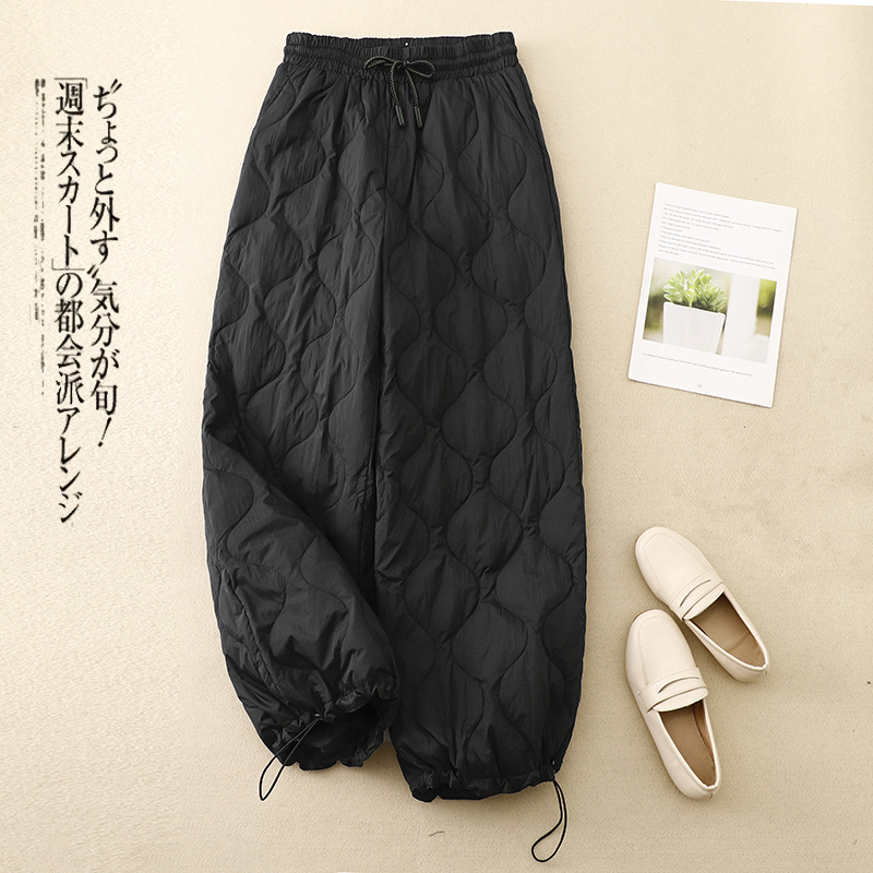 Winter windproof keep warm trousers, elastic waist