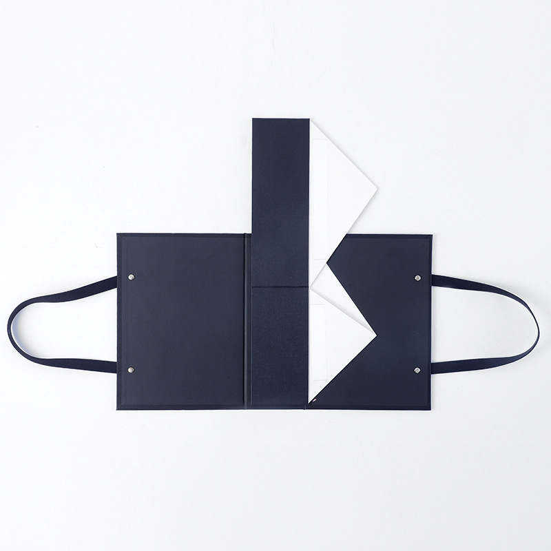Flip plegable caja magnética portátil negro Qixi caja de regalo embalaje Amazon caja de regalo de una sola pieza fabricante de comercio exterior