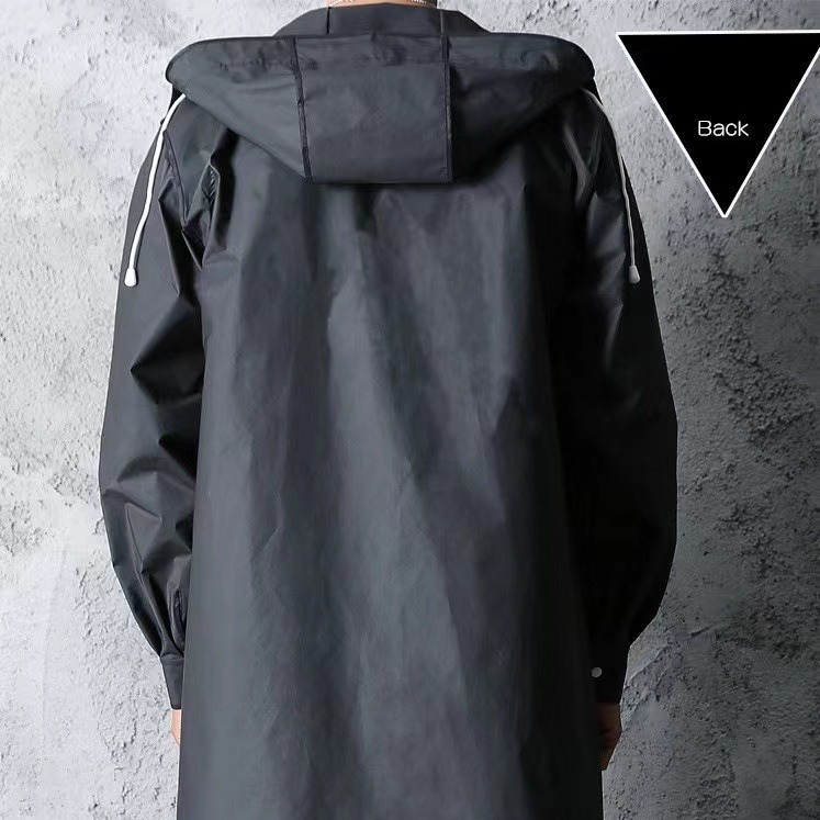 Comercio exterior negro para adultos chaqueta de lluvia sombrero corda de lluvia alargada y gruesa capilla de pesca spot