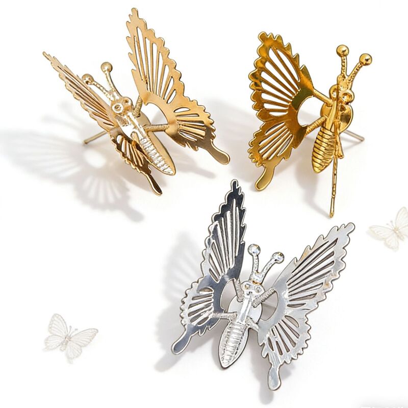 2025 New Model Moving Butterfly Stereo Cut Out Spring Butterfly Electroplating DIY Ancient Style Han Dynasty Hair Accessories Clothing Accessories