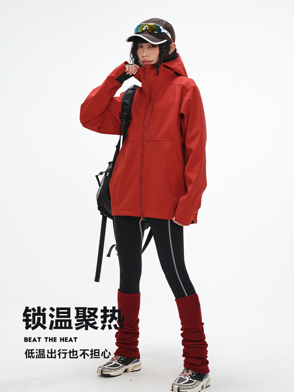 软壳冲锋衣女防风防水户外登山运动单层外套男企业团体工作服定制|undefined