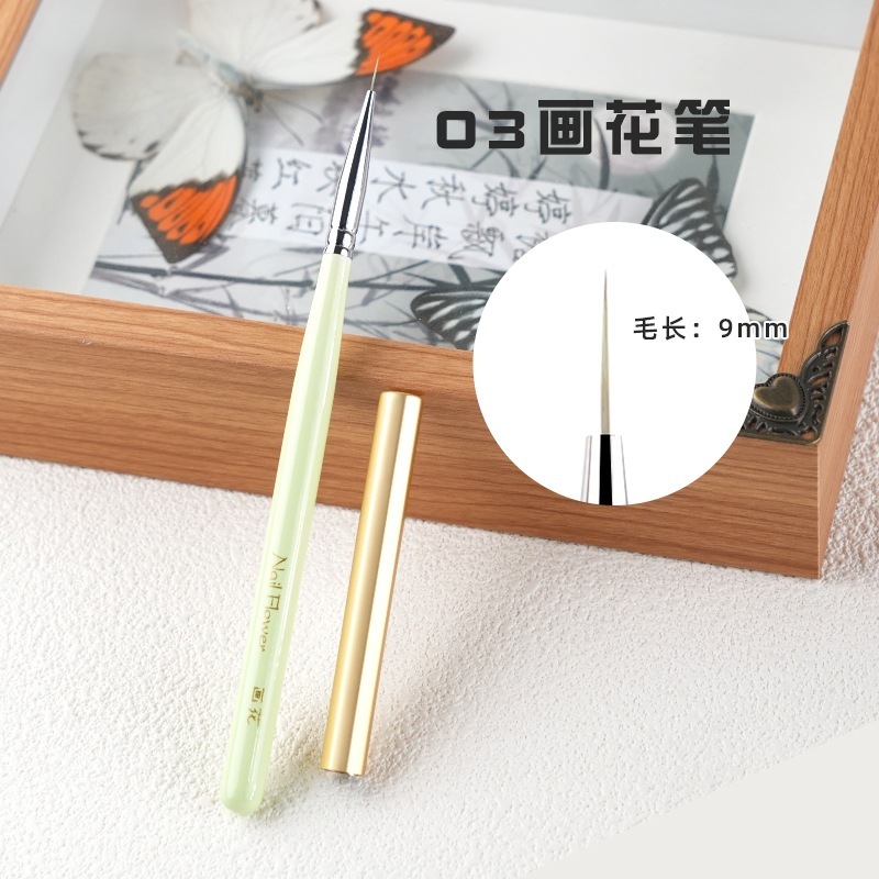 日式美甲笔套装功能笔短彩绘笔画花笔渐变笔光疗笔专用美甲工具|undefined