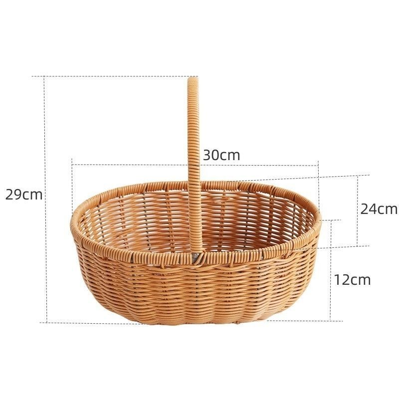 모조 등나무 바구니 - 계란 바구니 소형 [안감 없음]