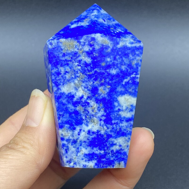 天然青金石柱子水晶摆件雕刻件桌面摆件手工雕刻件装饰直 买一送一 图 14