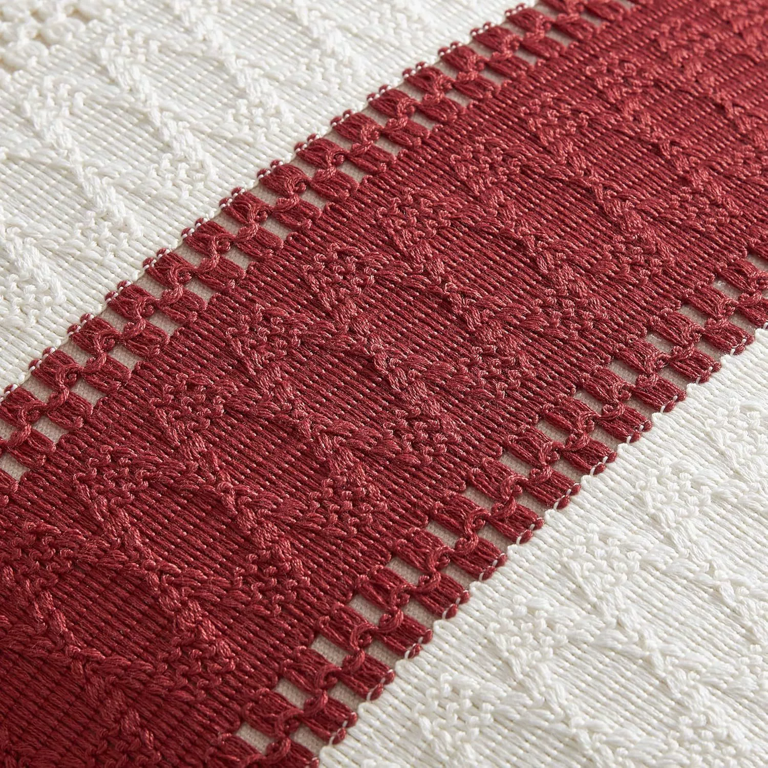 Cotton pillow, pillowcase for side table, sofa, boho style, cotton and linen, Amazon