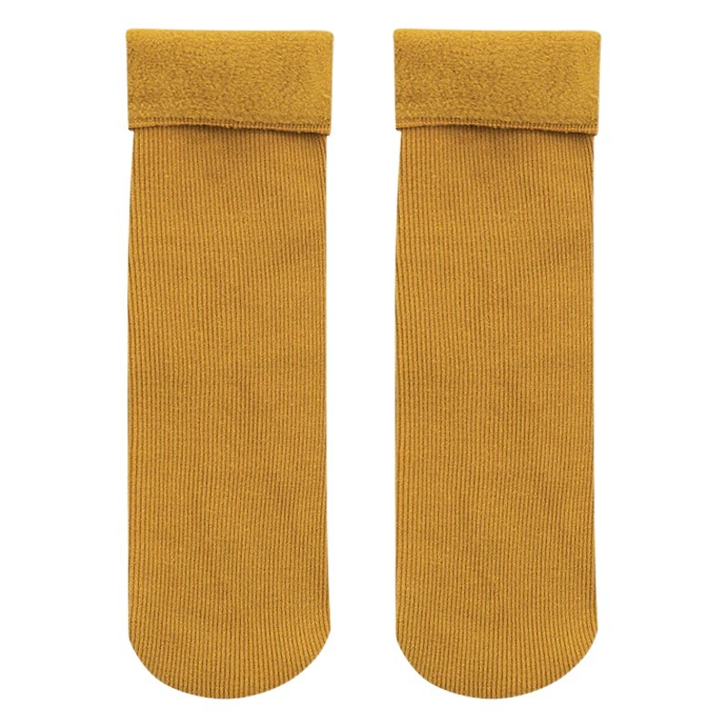 Прямые поставки с фабрики, носки до середины икры, ворсовые носки, мужские и женские теплые носки на флисовой подкладке, толстые хлопковые кашемировые зимние носки с вертикальными полосками