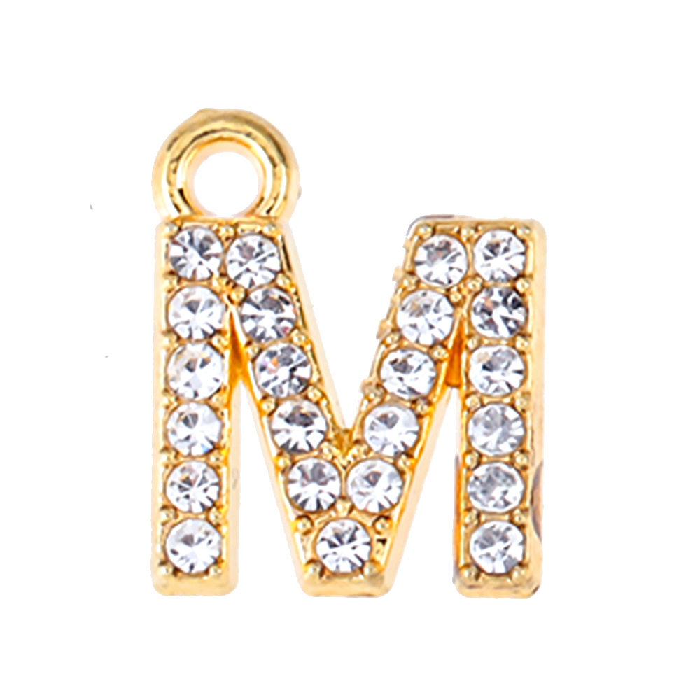 53g Weight Pendant Jewelry Making Type 13mm Jewelry Making Size Artificial Diamond Inlay Material DIY Jewelry Accessories Classification 50 PCS/Package Quantity Alloy Material Letter Pattern Plating Design Elegant, Simple Style, Streetwear Style 50 PCS/Package 13mm Alloy Artificial Diamond Letter Pendant 19