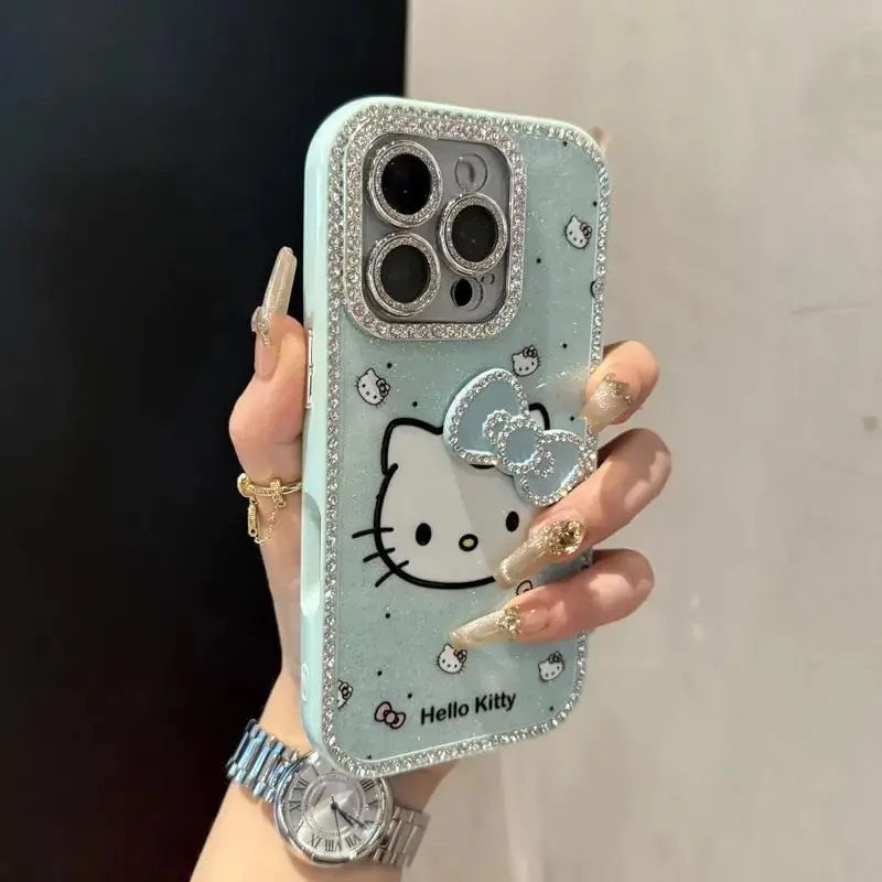 新款卡通KT猫蝴蝶结适用iPhone16手机壳苹果15promax可爱14/13硬|undefined