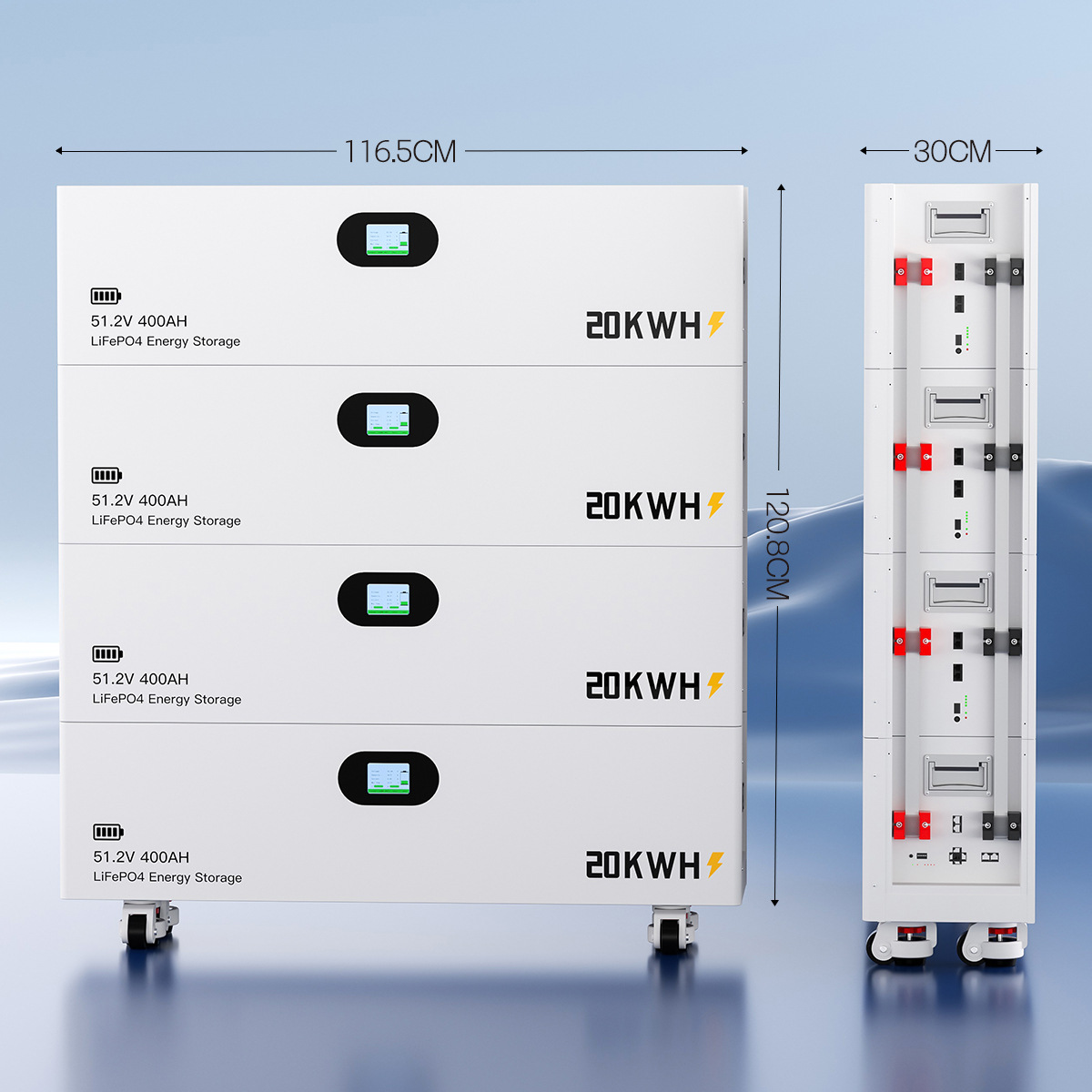 capacious lithium battery solar-powered