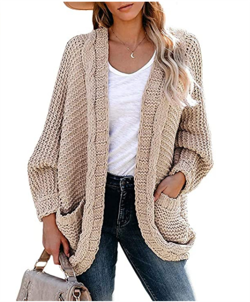 Suéter Cárdigan de Punto para Mujer, Talla Grande, Estilo OL, Otoño/Invierno 2026, Nuevo, Transfronterizo, Amazon