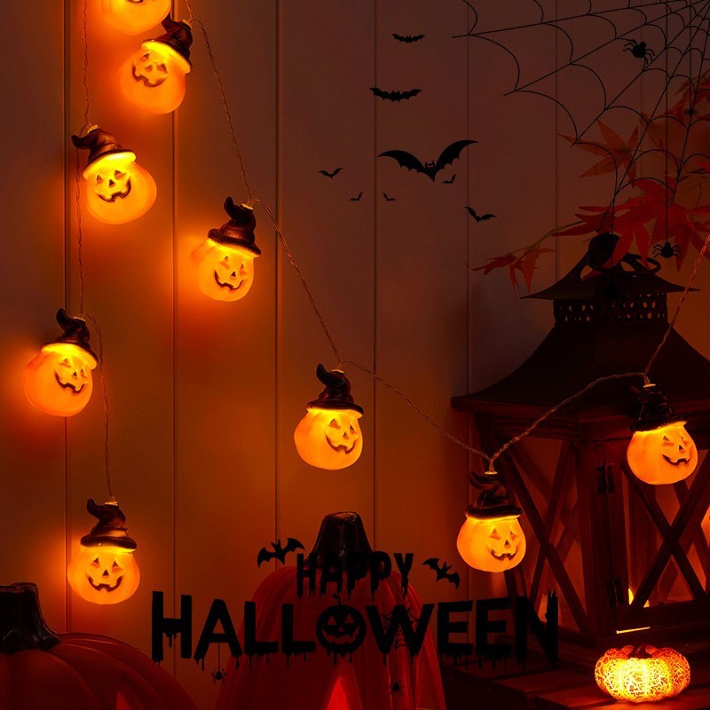 ハロウィンデコレーションカボチャUSBライトストリングライトLED小型バッテリーホリデーフラッシュライト雰囲気ライトストリップアレンジメント|undefined