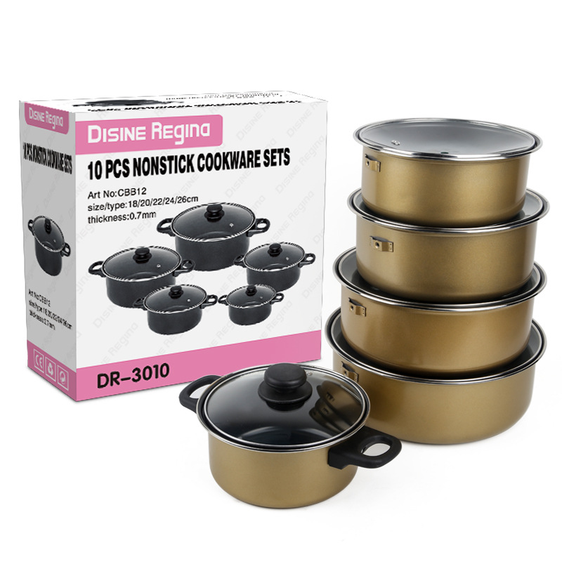 Foreign trade aluminum pot set non-stick...