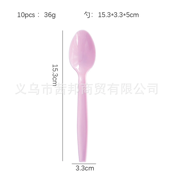 10 light pink spoons