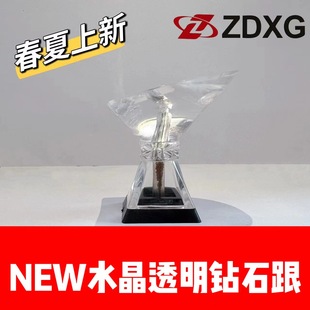 Zhengda heel sole 135-2215 New 2023 crystal transparent diamond ladies high heels heel