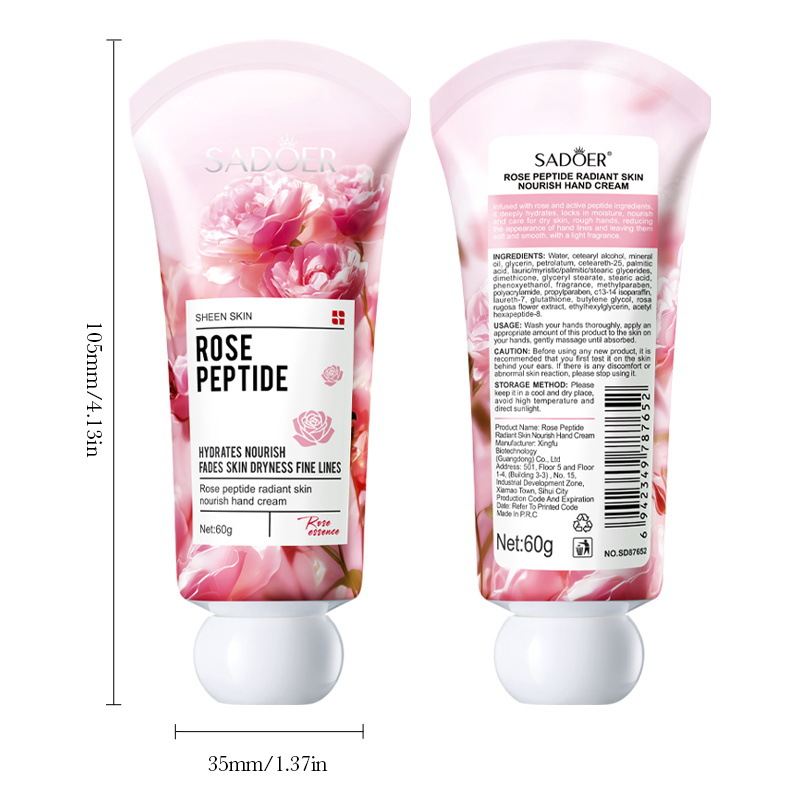 SADOER Rose Multi-Soluble Skin Nutrition Hand Cream (versión extranjera) 60g image 5