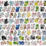 tokidoki跨境TK爆款贴片亚克力片片DIY饰品配件2468