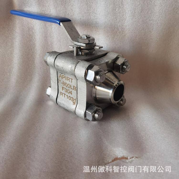 不锈钢焊接高压球阀 Q61F 三片式承插焊球阀 锻钢三片式球阀