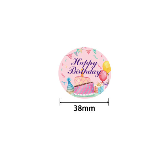 Happy Birthday Kids Toy Roll Paper Sticker Birthday Party Gift Envelope Seal Sticker Party Baking Decoration
