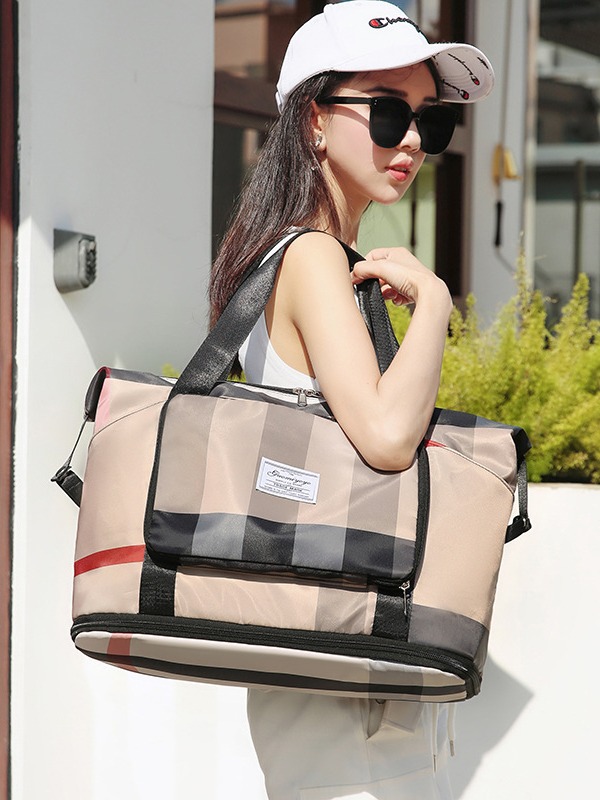 Bolsa de viaje plegable de gran capacidad para mujer, funda para equipaje, maleta con ruedas, almacenamiento para fitness y deportes, transpirable y ligera image 4