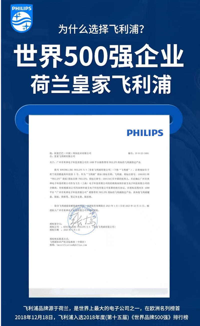 米神2023年飞利浦授权