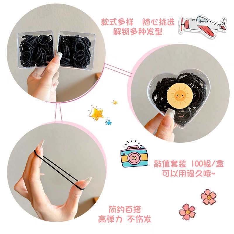 Banda de goma de los niños coreanos para mujeres anillo de cabello 2024 nuevo estilo de alta calidad no lastimar cabello cuerda de cabello accesorios de cabello de cabeza de bebé