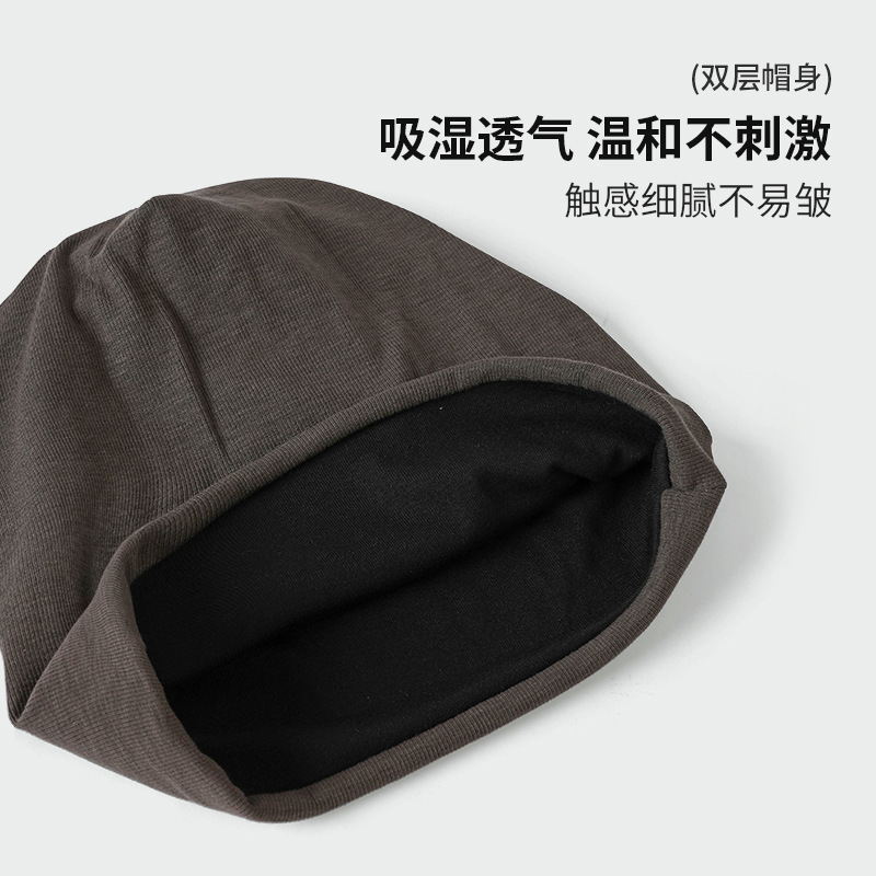 韩版春秋新款烫钻蝴蝶时尚百搭堆堆帽双层保暖护耳大头围套头冷帽|undefined