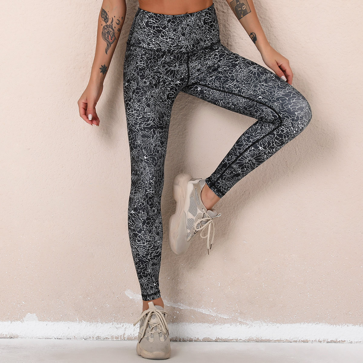 Fashion printing high waist legging NSLX47519