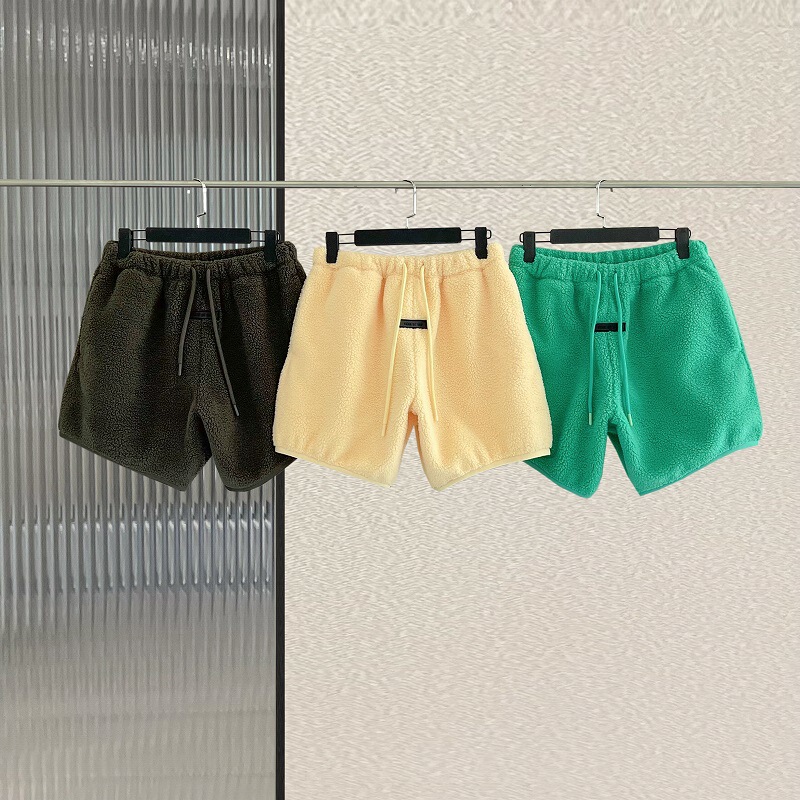 Fog New Style Fleece Shorts Youthful Loose Fit Casual Solid Color Jogger Hemmed Five-Point Sports Pants Trendy Men Fog New Style Fleece Shorts Youthful Loose Fit Casual Solid Color Jogger Hemmed Five-Point Sports Pants Trendy Men