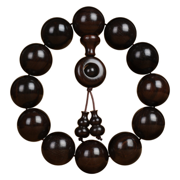 rosary with round beads ebony rosewood walnut