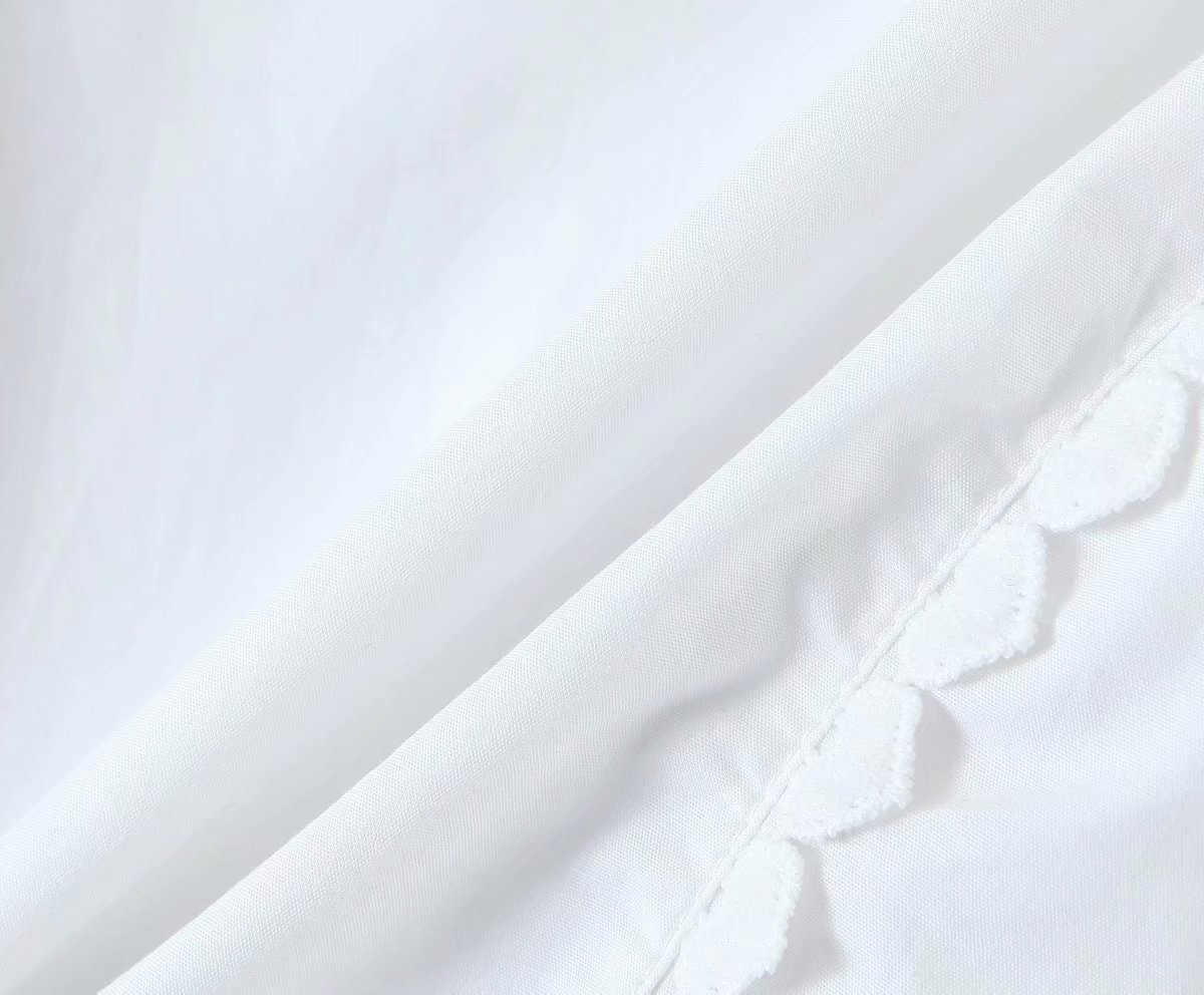 fashion all-match lace square collar puff sleeve shirt  NSAM29659