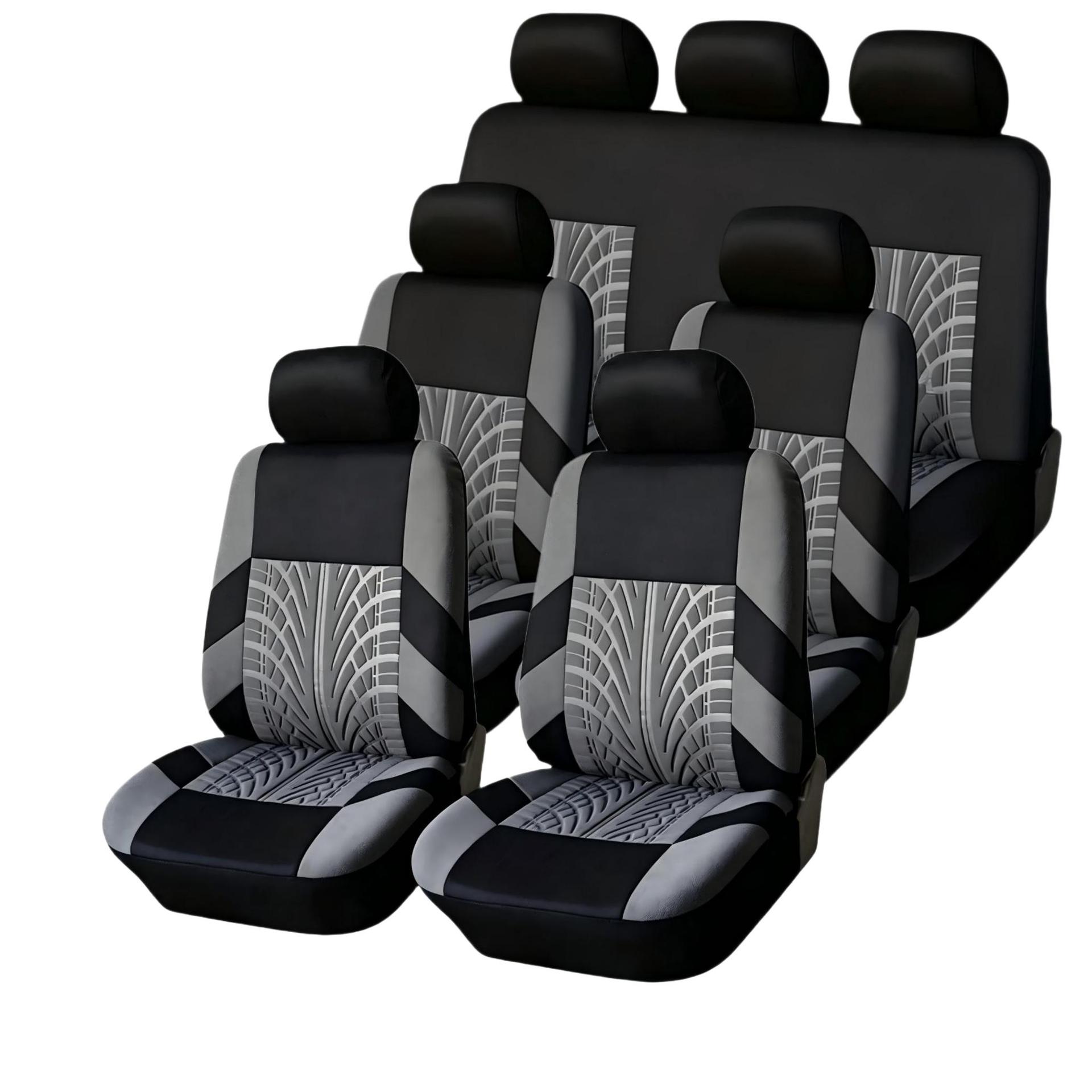 Cross-Border Hot-Selling Tire Pattern Embossed Knitted Fabric Four-Season Universal Car Seat Cover and Cushion Manufacturer Wholesale Amazon