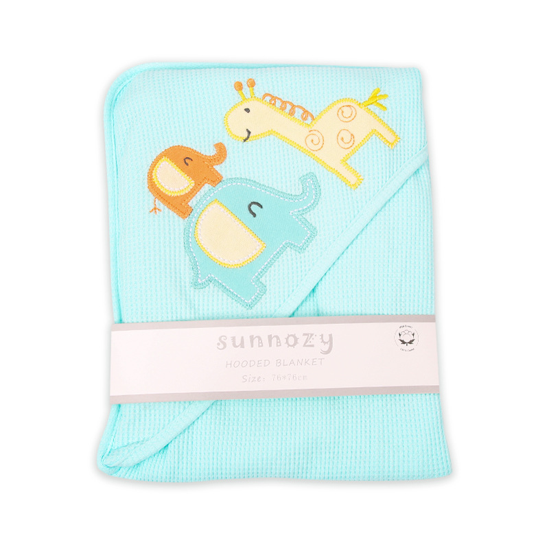 Sunnozy recién nacido manta multiusos de cuatro estaciones Manta de doble capa de punto para bebés