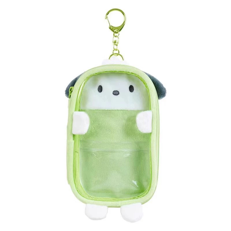 Органайзер-сумка Hello Kitty из ПВХ, 14×8 см, прозрачная мультяшная сумочка с карабином