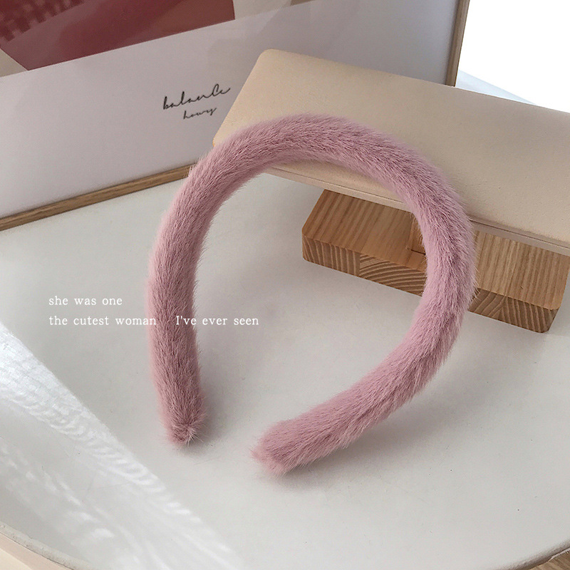 Otoño e Invierno diadema de felpa de alto grado diadema francesa hembra Mori Hada pelo paquete versátil estilo coreano peludo horquilla tocado