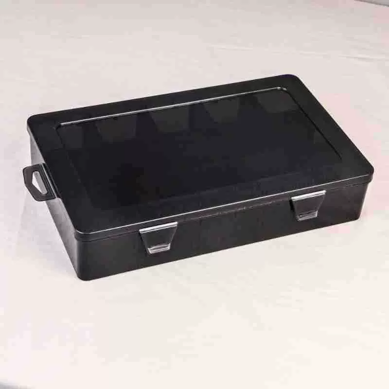 大号15格黑色可拆卸塑料包装多功能创意美甲首饰串珠玩具收纳盒