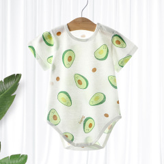Baby bag summer thin triangle harem baby pure cotton boneless crawling suit newborn class A jumpsuit