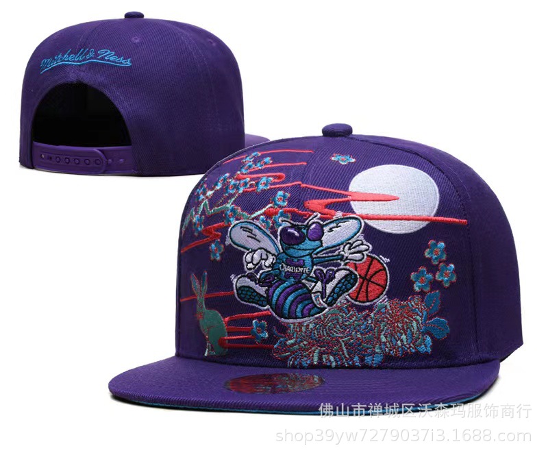 NBA baloncesto Lakers sombrero luna conejo retro bordado sol sombrero Suns ala plana sombrero Warriors béisbol Hornets uno
