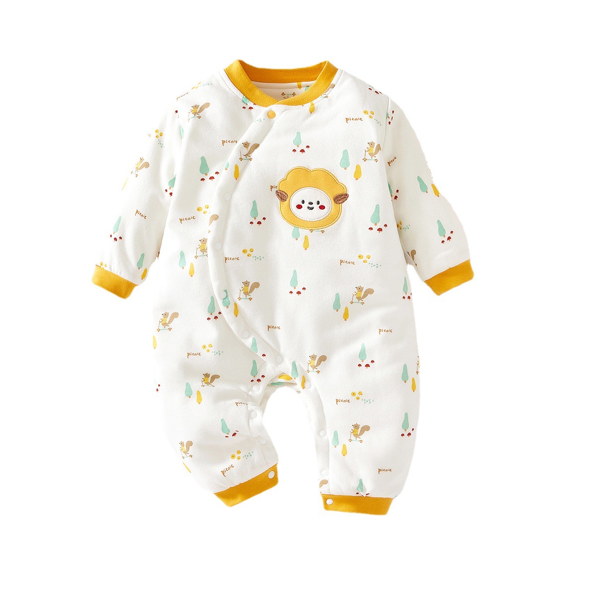 Conjunto de otoño para bebé con relleno de algodón, pelele para recién nacidos, ropa para bebés, traje de una pieza para recién nacidos, grueso y cálido para otoño e invierno.