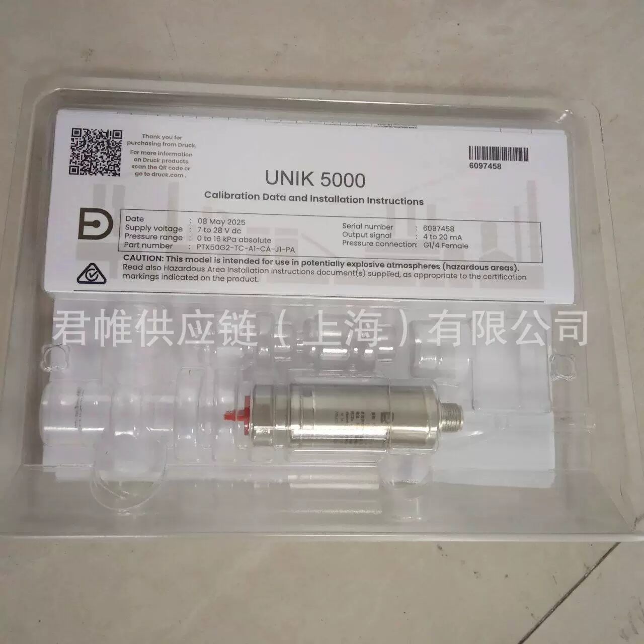 Стоимость необходимо проверить. Датчик давления DRUCK, модель: PTX5072-TC-A1-CA-H0-PA:0-.