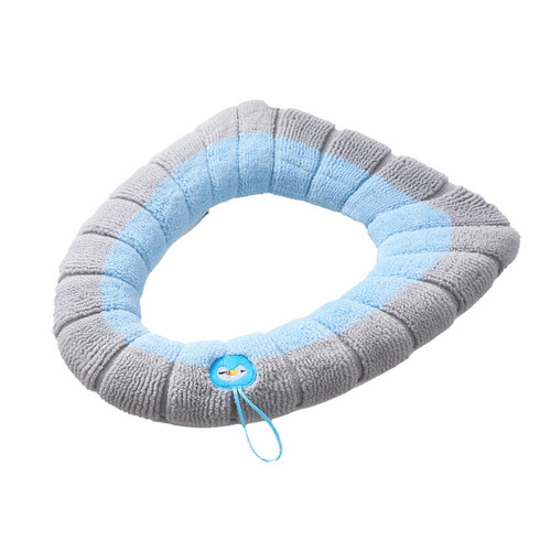 Dual-color toilet seat cover for home use, winter-thick toilet seat cushion, washable toilet seat pad