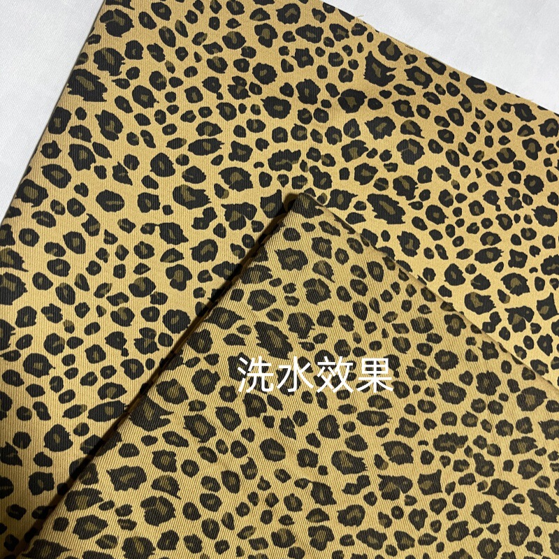 純綿ファッションヒョウ柄プリント生地シンプルで多用途な野球帽生地広州スポット卸売|undefined