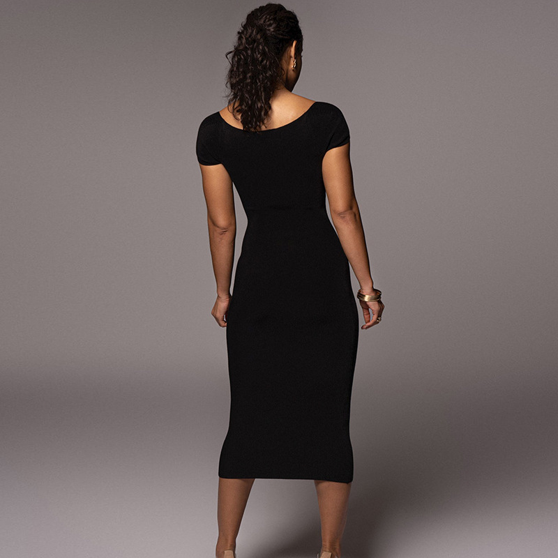 Summer Season Women'S Gender Patchwork Design Simple Style Style Wholesale Women'S Simple Style Patchwork Solid Color Daily U Neck Sleeveless Pencil Skirt