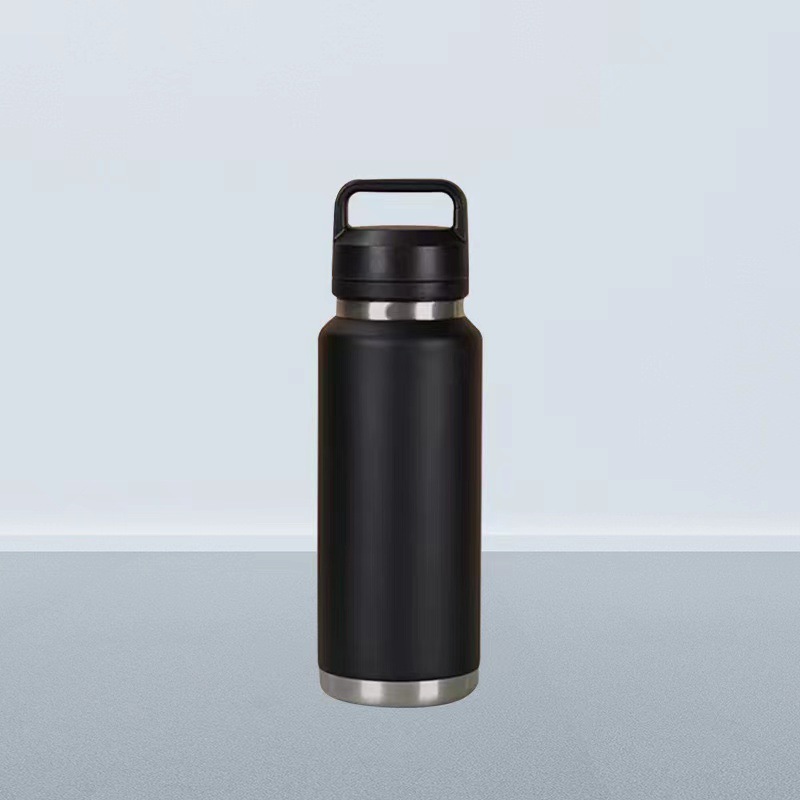 Suministro directo transfronterizo Taza de vacío de acero inoxidable de doble capa Taza de agua portátil con tapa de roscada Taza de agua deportiva al aire libre de gran capacidad