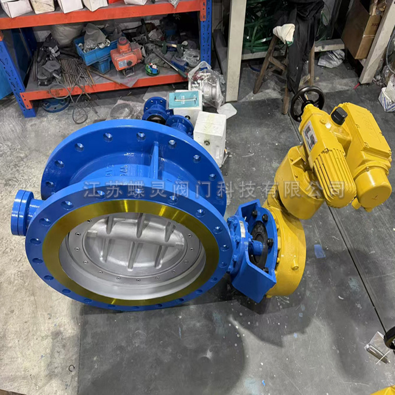 供应DN1200大口径电动三偏心法兰蝶阀D943H-16C电动硬密封蝶阀