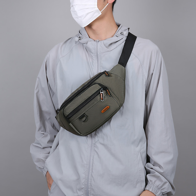 男士腰包2025夏季新款都市简约户外大容量斜挎男士胸包休闲旅行包|undefined