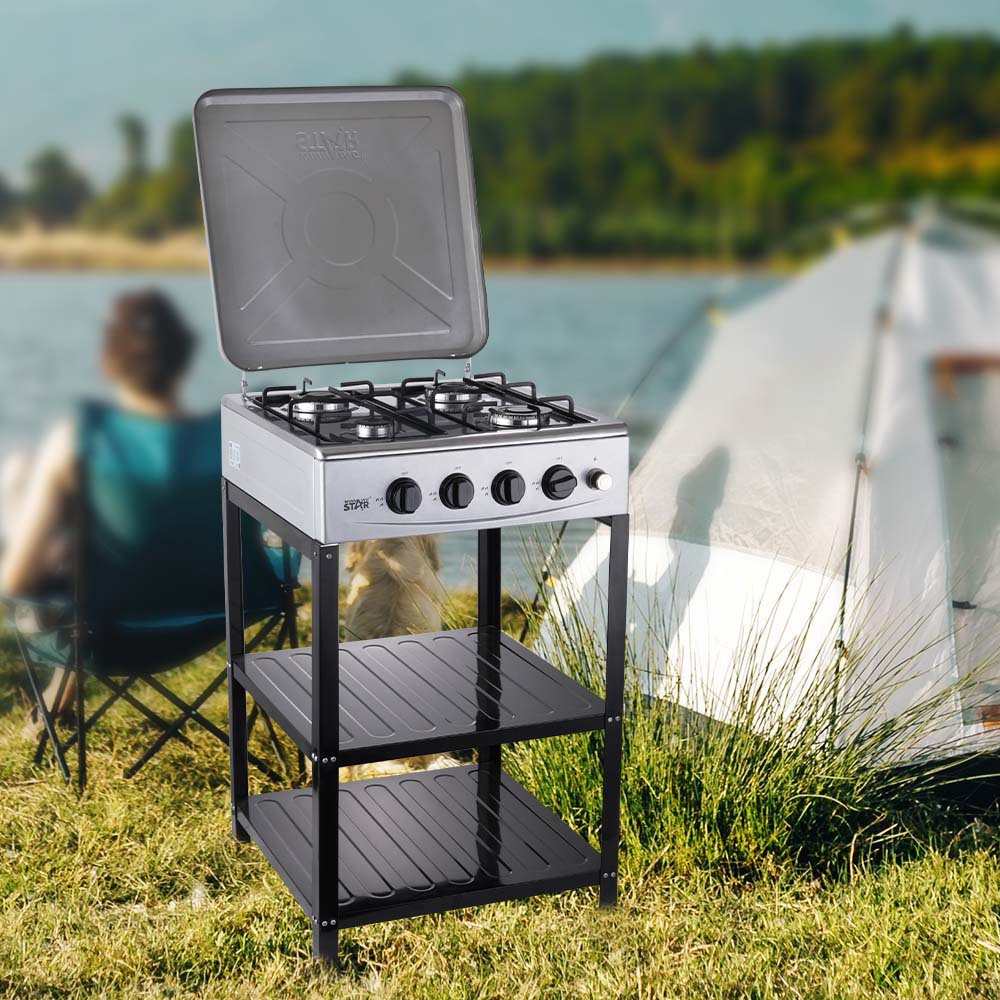 WinningStar transfronteriza de cuatro-estufa cabeza con estante estufa de gas Europea estufa al aire libre estufa de gas simple estufa Europea