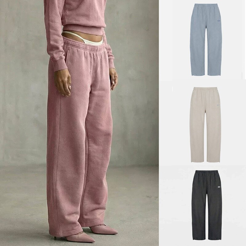 Badblood Bcac American-Style Sports Casual Pants for Women, Slimming Straight-Leg Pants, Niche Wide-Leg Loose Long Pants, Trendy Badblood Bcac American-Style Sports Casual Pants for Women, Slimming Straight-Leg Pants, Niche Wide-Leg Loose Long Pants, Trendy